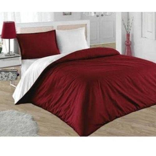 LUXURY PLAIN CREAM and WINE Duvet, Bedsheets With Pillowcases