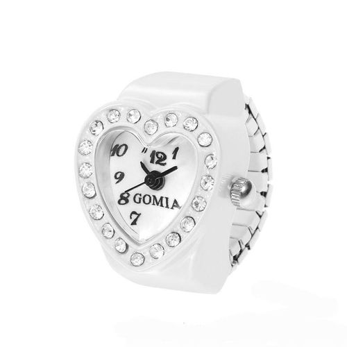 White Heart-Shaped Finger Watch