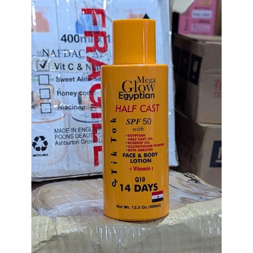 Mega Glow Egyptian SPF 50Face & Body Lotion 400ML