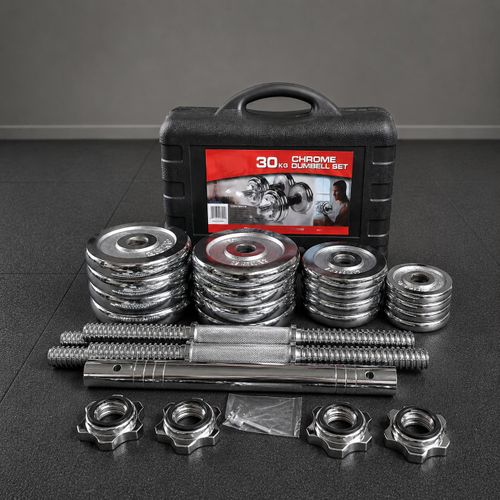 30KG Chrome Dumbbell Set