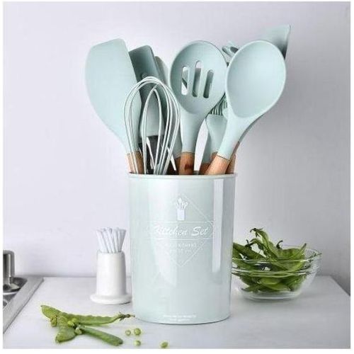 HomeCove 12Pcs/Set Silicone Cooking Utensils Spoons Non-stick