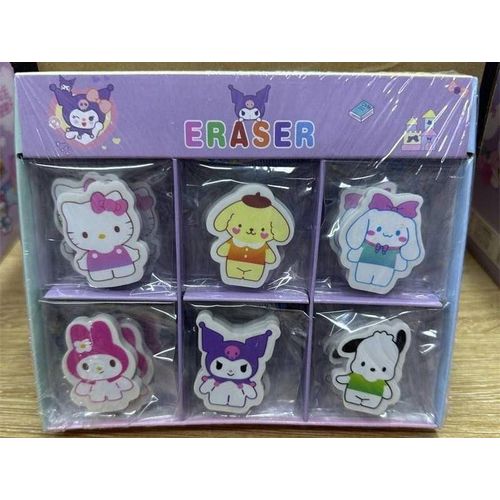 30Pcs Cute Cartoon Character Eraser Set - Kawaii Animal Shaped Rubber Erasers For Kids School Supplies