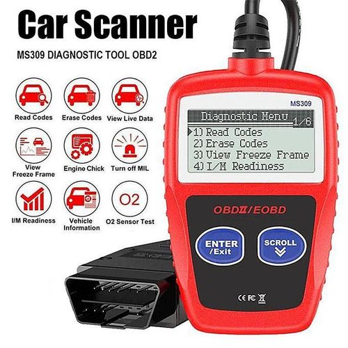 MS309 OBD2 Car Code Reader - Professional OBDII Diagnostic Scanner Tool for Check Engine Light, Read & Clear Fault Codes, View Freeze Frame & Live Data, I/M Readiness for DIYers