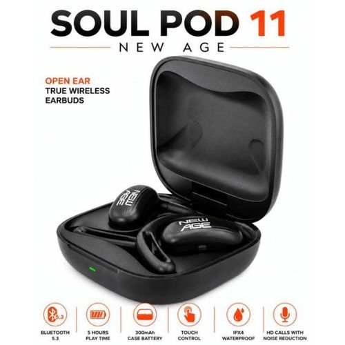 High Quality New Age OWS True Wireless Earbuds - Open Ear Hook - 5H Playtime - Bluetooth 5.0 - Touch Control - 300mAh Case - Sports Earbuds