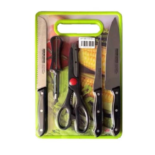 Chopping board with 4 knife Sets and Scissor