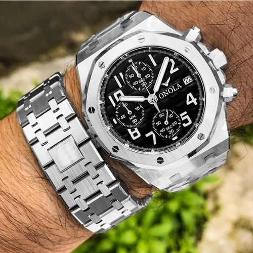 Very Rugged & Highly Sophisticated Luxury Big WristWatch For Rugged Men + Rugged Bracelet