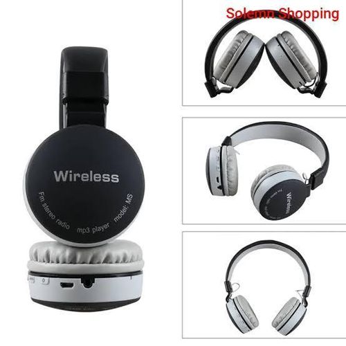 Ms 881 A Quality Wireless Bluetooth Headphone With Aux Fm Radio... Black