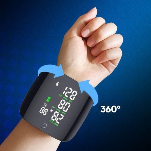 portable Rechargeable Voice Wrist Blood Pressure Monitor Digital Automatic Tonometer Heart Rate Sphygmomanometer LCD Display a must have in everyhome