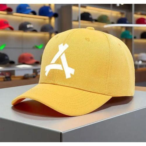 High Designer Face Cap: Yellow