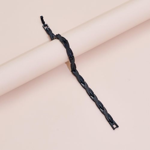 Hand Chain Bracelet Stainless Steel For Man And Woman Black