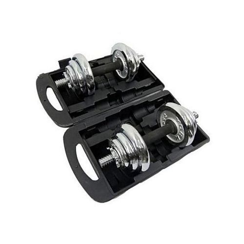 15KG Adjustable Chrome Dumbbell Set with Carry Case – Home Gym Strength Training Weights