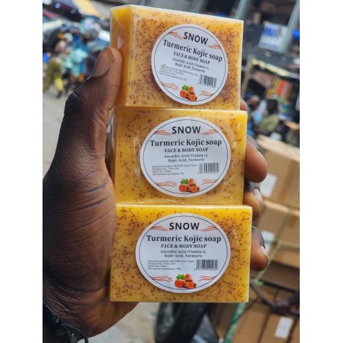 Snow Tumeric Kojic Soap for Face and Body 1PCS
