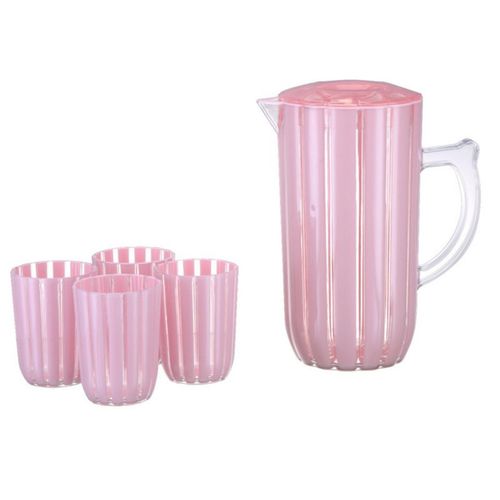 Water Jug With Cups Lemonade Pitcher