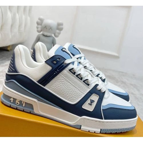 Urban force luxe navy blue and white sneakers