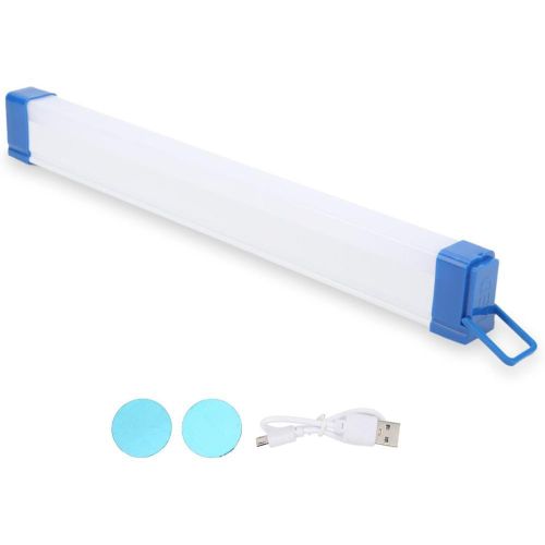 Rechargeable LED Light Stick, Camping Lantern USB Portable Tube Lights with Hook Design for Work Survival Outdoor Flashlight Home Hiking Fishing Biking Hurricane Emergency Lamp(Purple light)