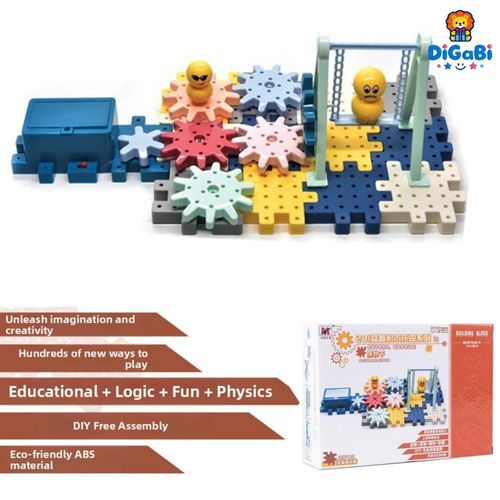 Learning Thinking Gears Building Set -STEM Activities, Fine Motor Skills, Toddler Explorer Kit, Science and Construction, Boys and Girls Gifts, Swinging horse 33pcs