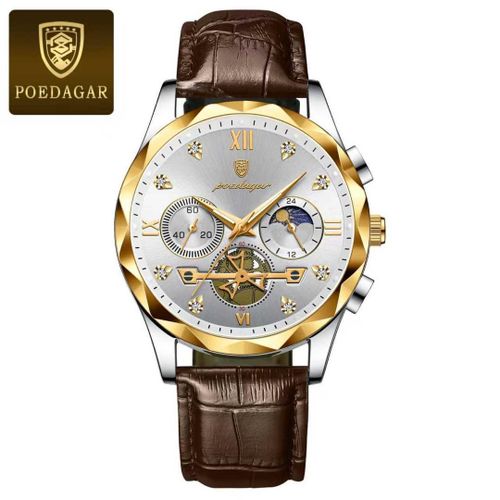 Legendary Leather Wristwatch Super-Premium Precision Chronograph Timepiece