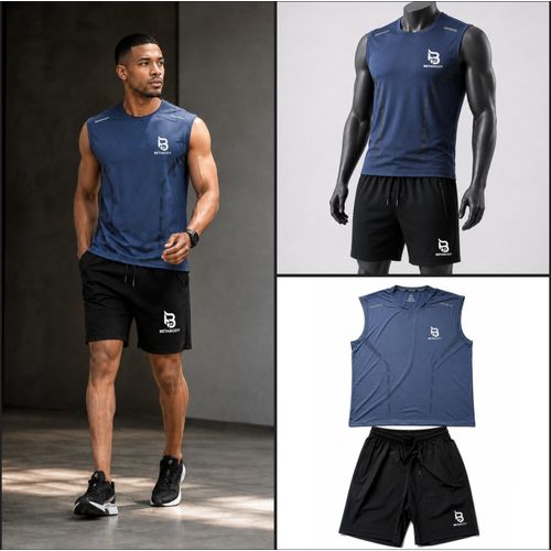 BETABODY Men’s 2-Piece Athletic Set - Quick-Dry Short Sleeve T-Shirt & Shorts, Breathable Workout Outfit for Running, Gym & Casual Wear Men sportswear men tracksuits active tracksuits for boys sports quick-dry tees for men boys gift for men