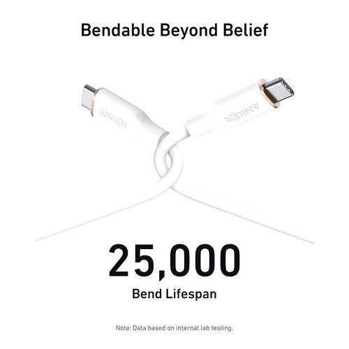 643 USB-C to USB-C Cable (Flow Silicone) 1m White