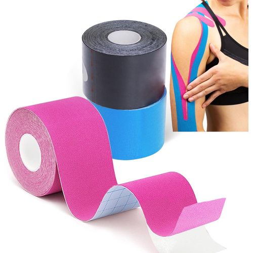 3 rolls of sports tape 5m x 5cm, bundled durable kinesiology tape waterproof