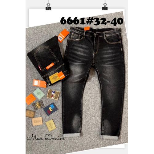 Stone Stock Black Jean Trouser For Men