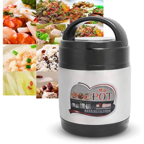 1.4L Stainless Steel Thermal Lunch Box: Layer Food Flask with Heat Preservation