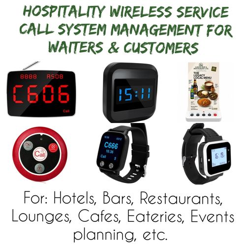 Hospitality Service Wireless Call System For Waiters And Customers Packages