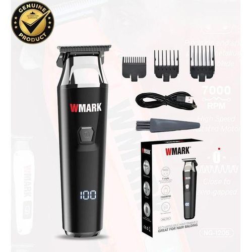 Professional Cordless rechargeable hair trimmer designed specifically for hair balding and detailed work - percentages display