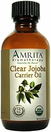 AMRITA Aromatherapy: USDA Organic Jojoba Oil, Clear - Refined Carrier Oil - A Base Oil for Aromatherapy, Massage, Essential Oils & More - Size: 1-liter