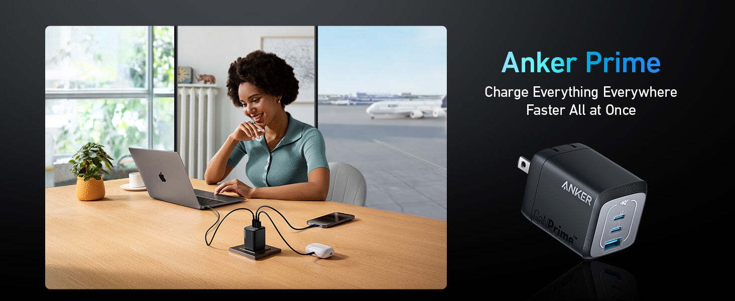 Anker Prime with compact power adapter for laptop and mobile