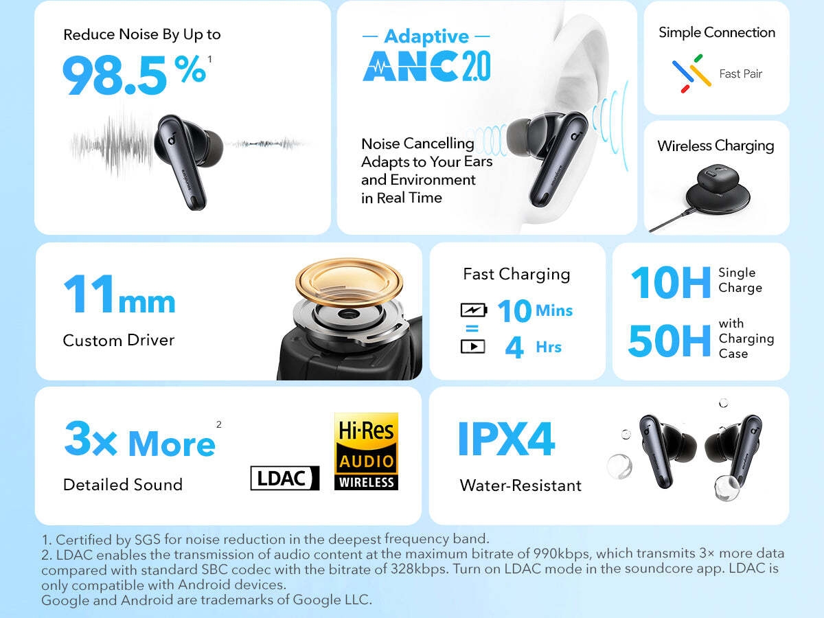 Liberty 4 NC True-Wireless ANC Earbuds - soundcore US