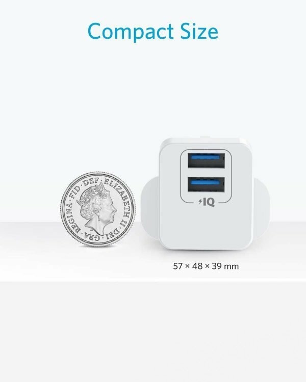 Anker PowerPort Mini Dual Port 12W Wall Charger - Image 3