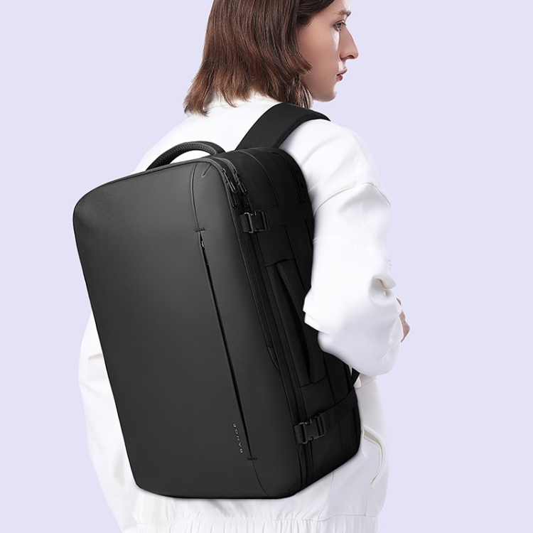 BANGE BG-1909 Small Mens Outdoor Double-Shoulder Backpack Waterproof Traveling Computer Bag(Black) - B12