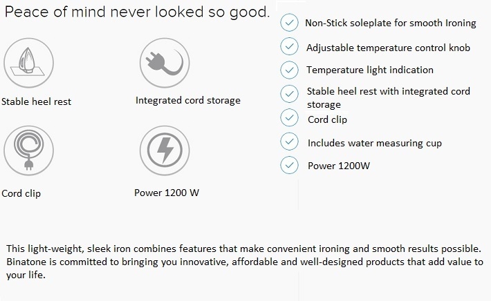 Binatone Dry Iron DI-1255 on Jumia at the best price