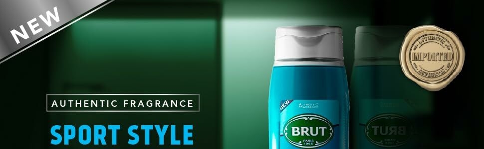 Brut Sport Style ALL-IN-ONE Shower gel for Hair & Body - Body Wash for Men- Authentic Fragrance 500ml