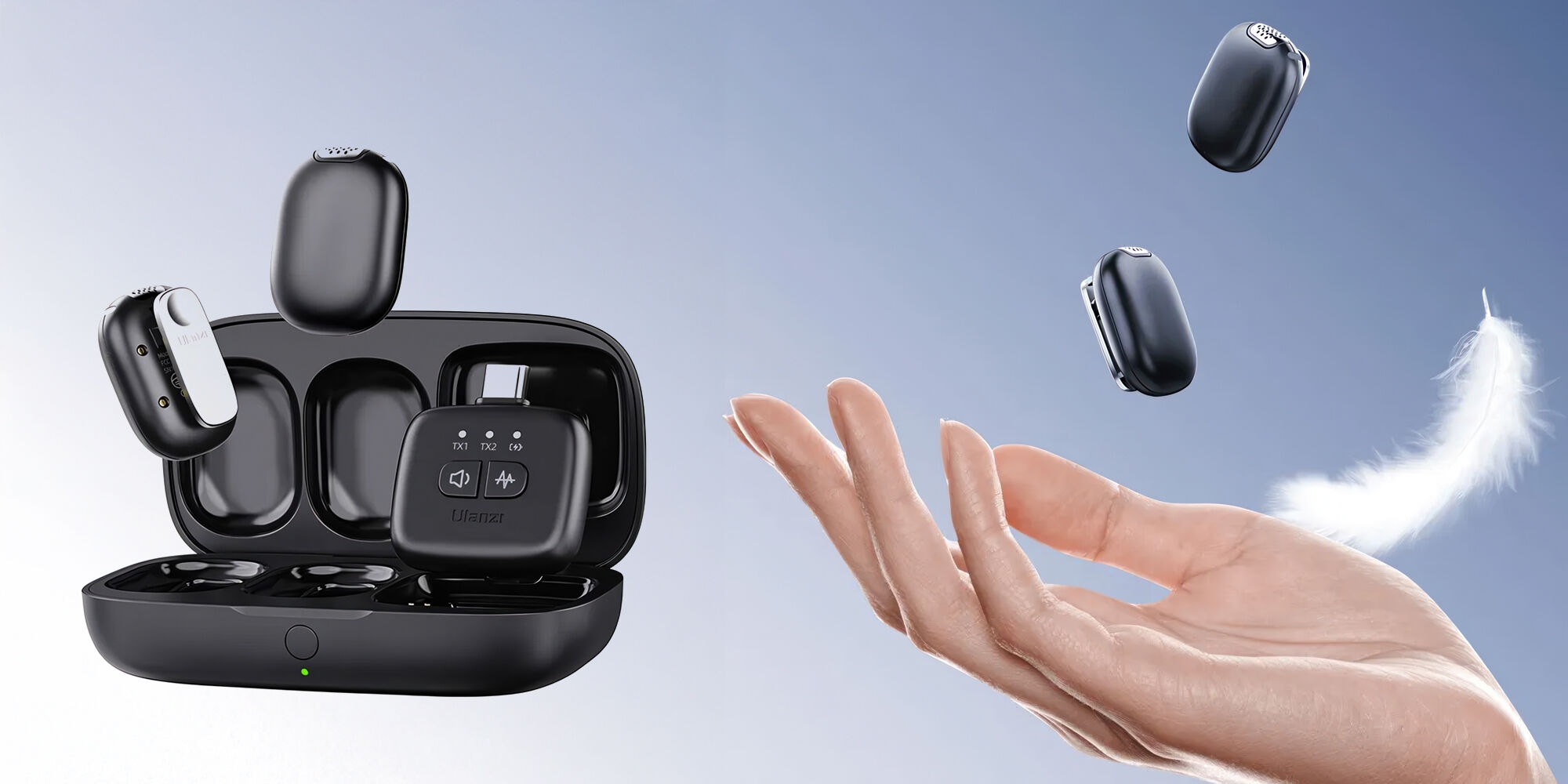 Ulanzi A30 Tiny Wireless Lavalier Microphone System – USB | Fdirect.eu - B2B only