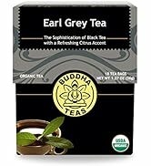 Buddha Teas Organic Earl Grey Tea - OU Kosher, USDA Organic, CCOF Organic, 18 Bleach-Free Tea Bags