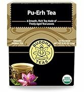 Buddha Teas Organic Pu-Erh Black Tea - OU Kosher, USDA Organic, CCOF Organic, 18 Bleach-Free Tea ...
