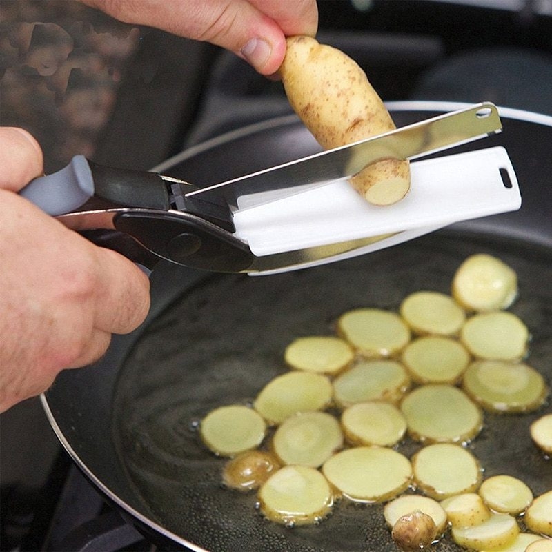 Clever-Cutter-2-in-1-Food-Chopper-Kitchen-Scissors-Smart-Cutter-Kitchen-Knife-Shears-Vegetable-Slicer