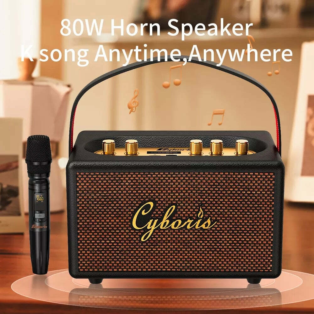 Cyboris Retro Tang T9 Karaoke Speaker (Plus Microphones)