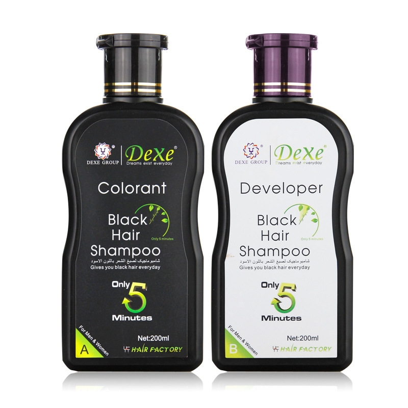 Dexe Black Hair Shampoo Economic Set