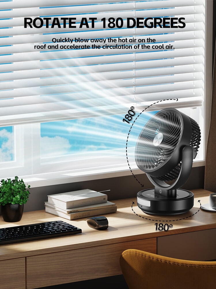 DP-7643 5.5 Inch Rechargeable Table Fan with Remote Control 3