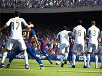 A goalkeeper's view of a penalty kick in action in FIFA 13