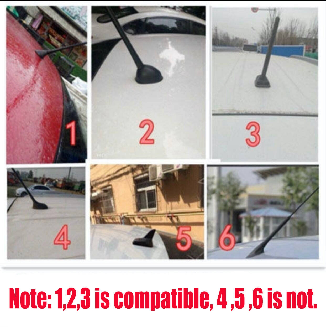 Upgraded Signal Universal Car Shark Fin Antenna Auto Roof FM/AM Radio  Aerial Replacement for BMW/Honda/Toyota/Hyundai/Kia/etc