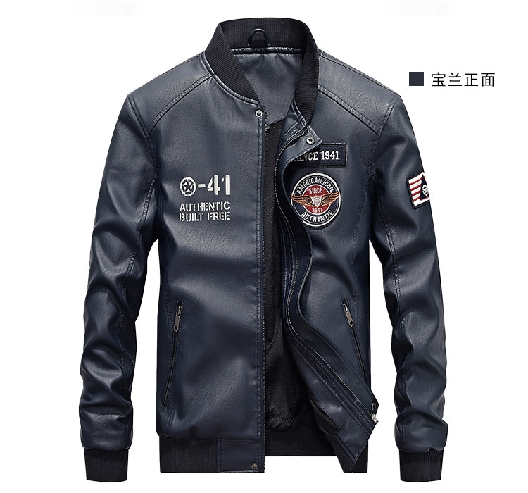 Fashion Men's Fashion Bomber PU Leather Jacket Baseball Jackets Jumia