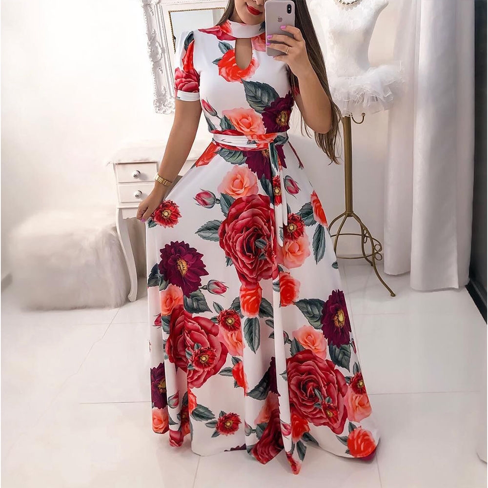 Fashion Women Office Long Gown Party Female Birthday Dresses 