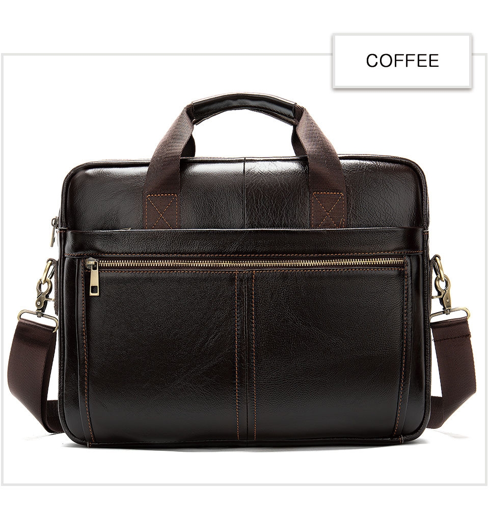 Fashion Messenger Bag Men's Leather Briefcases Office Business Tote ...