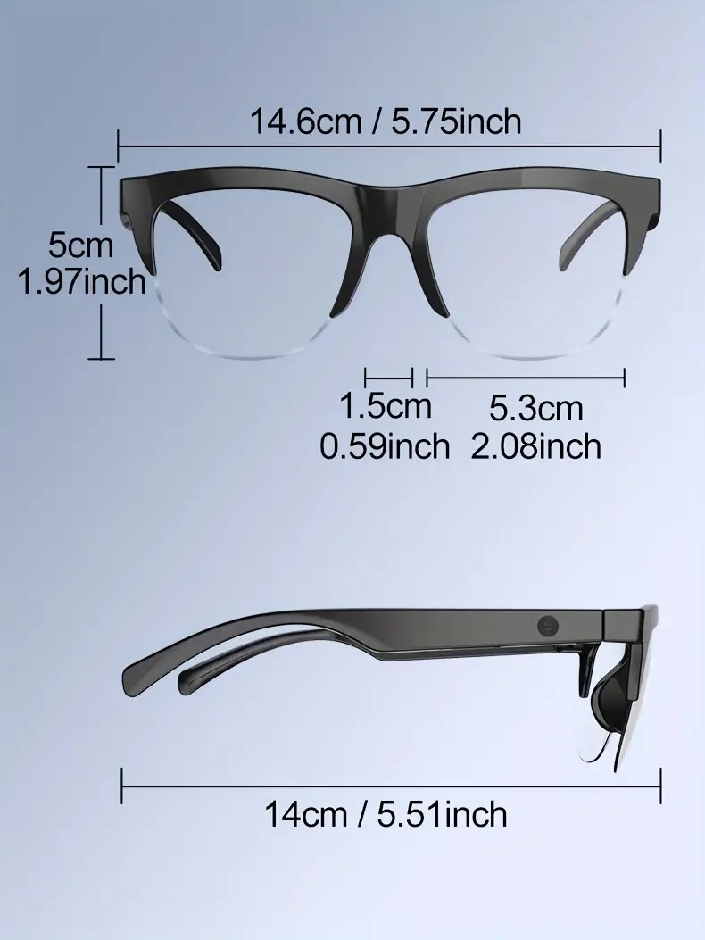glasses wireless v5 3 hifi   touchscreen long   ideal for outdoor sports office and home use glasses with wireless call function everyday glasses modern glasses   details 5