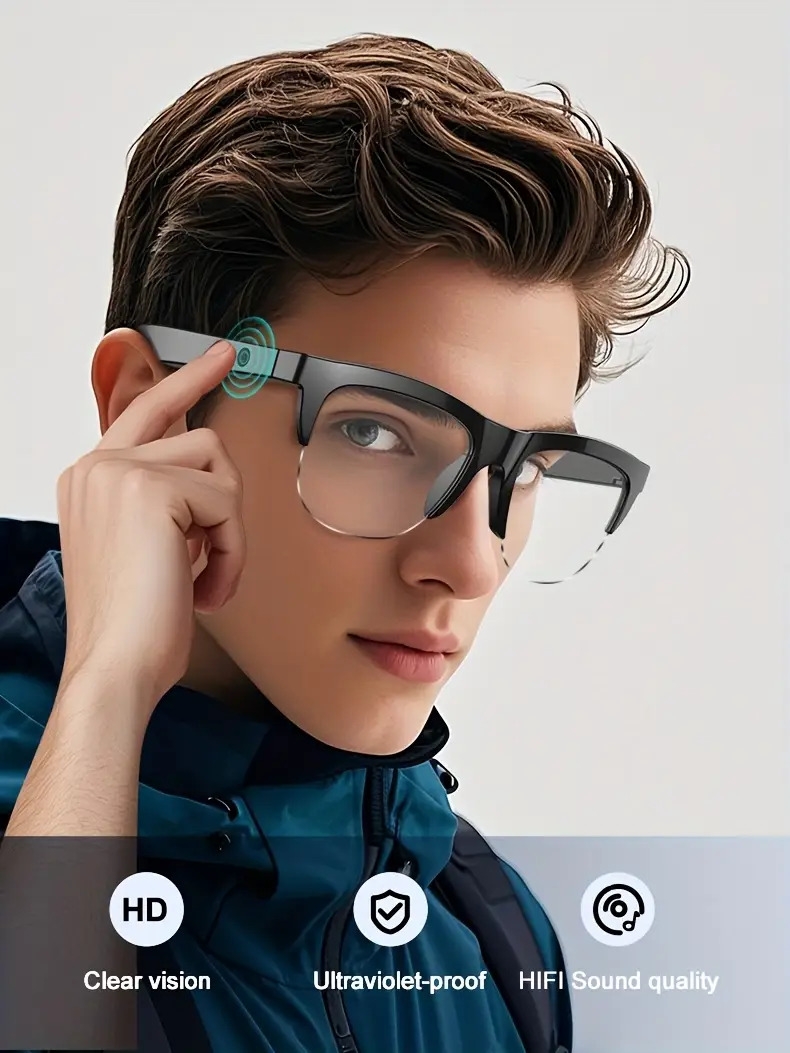 glasses wireless v5 3 hifi   touchscreen long   ideal for outdoor sports office and home use glasses with wireless call function everyday glasses modern glasses   details 3