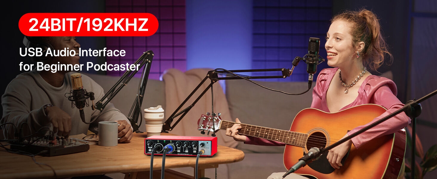 Audio Interface for PC Audio Interface for Recording Music Portable Interfaz de Audio Mixer